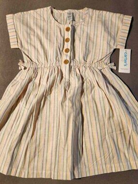 Carter's Kids Size 4 Striped Cotton Dress NWT